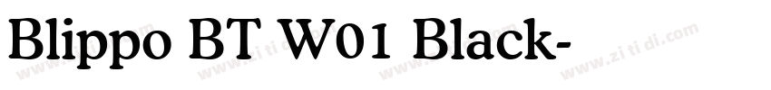 Blippo BT W01 Black字体转换